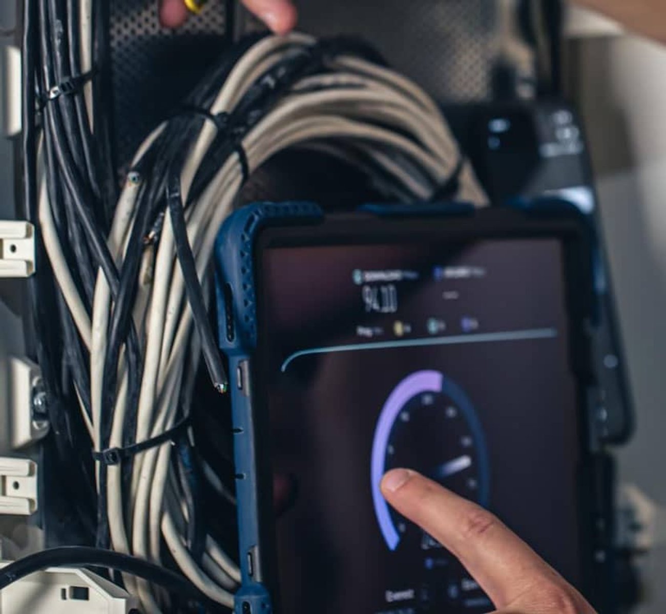 ESER Electrical technician explaining network diagram to client