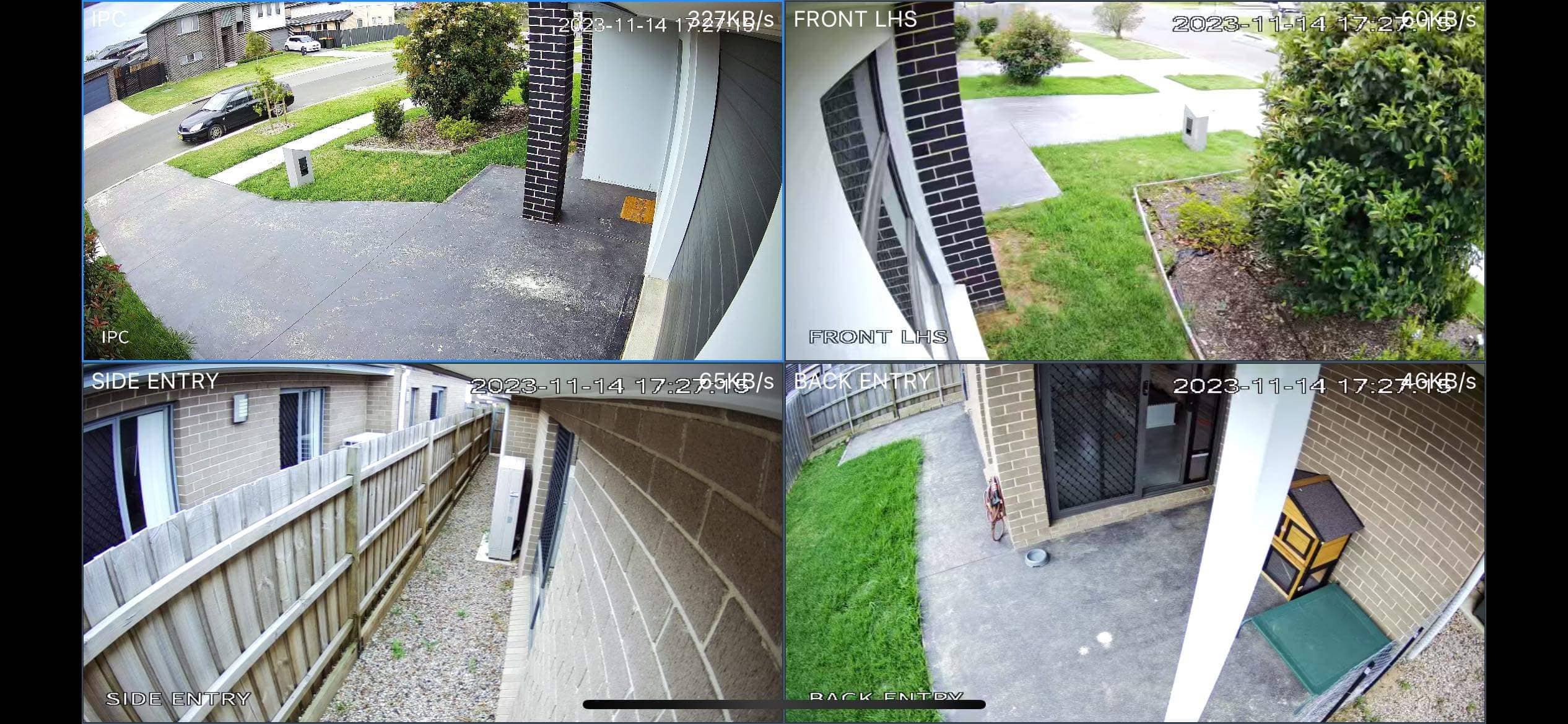 Various security camera types displayed